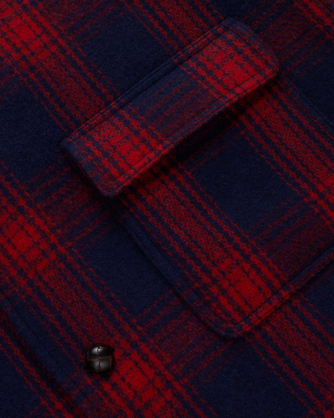 The Outsider Balmacaan, Red/Blue Plaid